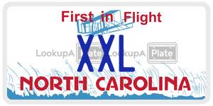XXL  license plate in NC