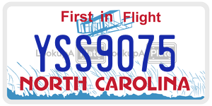 YSS9075  license plate in NC