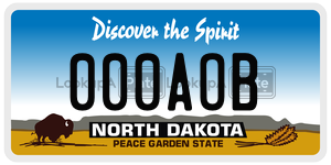 000AOB  license plate in ND