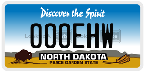 000EHW  license plate in ND