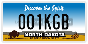 001KGB  license plate in ND