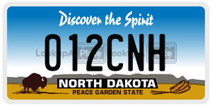 012CNH  license plate in ND