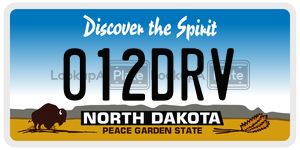 012DRV  license plate in ND