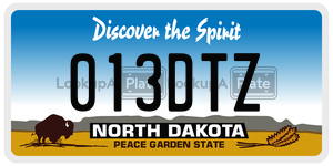 013DTZ  license plate in ND