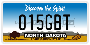 015GBT  license plate in ND