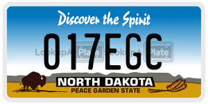 017EGC  license plate in ND