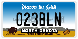 023BLN  license plate in ND