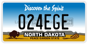 024EGE  license plate in ND