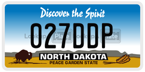 027DDP  license plate in ND