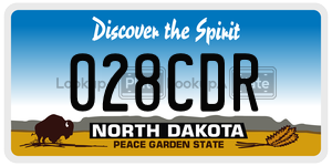 028CDR  license plate in ND