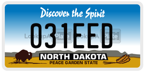 031EED license plate in North Dakota