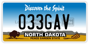 033GAV  license plate in ND