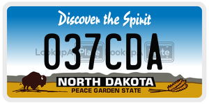 037CDA  license plate in ND