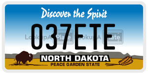 037ETE  license plate in ND