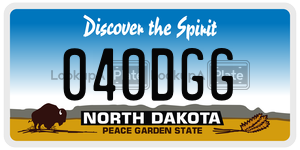 040DGG  license plate in ND