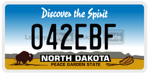 042EBF  license plate in ND