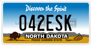 042ESK  license plate in ND
