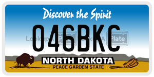 046BKC  license plate in ND