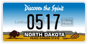 0517  license plate in ND