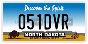 051DVR  license plate in ND