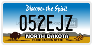 052EJZ  license plate in ND