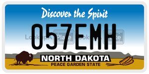 057EMH  license plate in ND