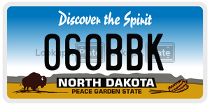 060BBK  license plate in ND