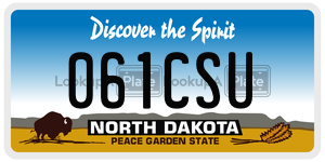 061CSU  license plate in ND