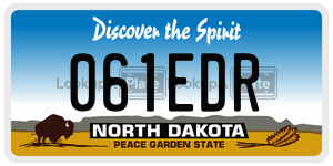 061EDR  license plate in ND