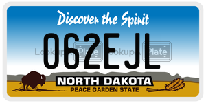 062EJL  license plate in ND