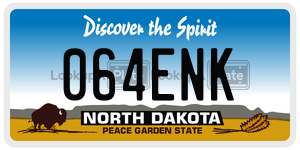 064ENK  license plate in ND