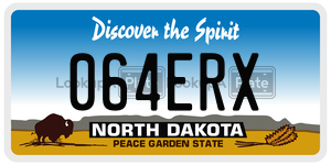 064ERX  license plate in ND