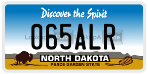 065ALR  license plate in ND