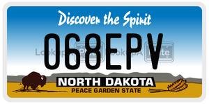 068EPV  license plate in ND