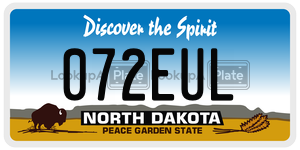 072EUL  license plate in ND