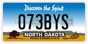 073BYS license plate in North Dakota