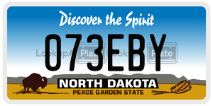 073EBY  license plate in ND