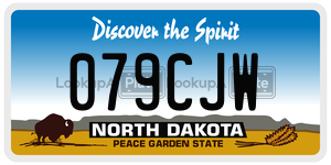 079CJW  license plate in ND
