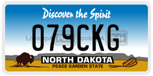 079CKG  license plate in ND