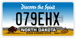 079EHX  license plate in ND