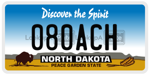 080ACH  license plate in ND