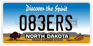 083ERS  license plate in ND