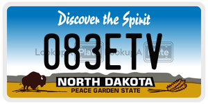 083ETV  license plate in ND