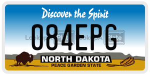 084EPG  license plate in ND