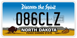 086CLZ  license plate in ND