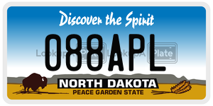 088APL  license plate in ND
