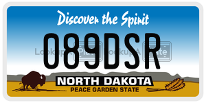 089DSR  license plate in ND