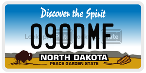 090DMF  license plate in ND