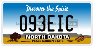 093EIC  license plate in ND
