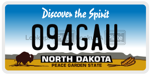 094GAU  license plate in ND